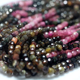 Meihan Natural Colorful Tourmaline 4.5 mm Faceted Cube Loose Beads