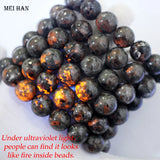 Meihan Natural Yooperlite Beads for Jewelry Making (2 bracelets/set)
