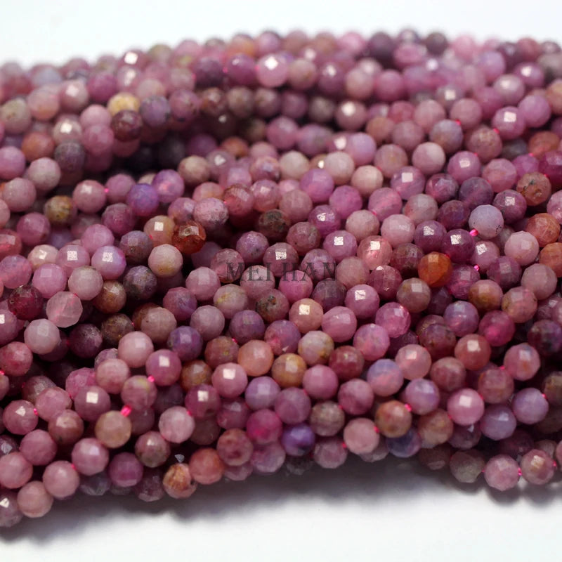 Meihan 4mm Ruby Faceted Round Beads DIY Jewelry Making
