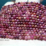 Meihan 4mm Ruby Faceted Round Beads DIY Jewelry Making