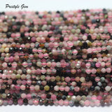 Meihan Natural Colorful Tourmaline 2mm Faceted Round Beads 5 Strands/Set