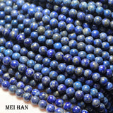 Meihan 6-6.5 mm Lapis Lazuli Round Beads (2 Strands/Set)