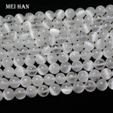 Meihan Natural Calcite Selenite Round Beads 6mm 8mm for DIY Jewelry