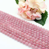 Meihan Natural 8mm 10mm Pink Quartz Crystal Beads for DIY Jewelry Making