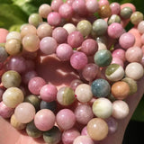 Meihan Natural A+ Tourmaline Loose Beads Bracelet Stone