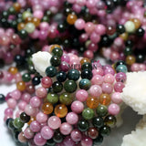 Meihan Tourmaline Smooth Round Beads Bracelet Stone