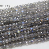 Meihan Natural A+ Labradorite Faceted Cube Beads 4.5mm