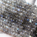 Meihan Natural A+ Labradorite Faceted Cube Beads 4.5mm