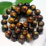Meihan Namibia Pietersite Round Beads Stone for Jewelry Making