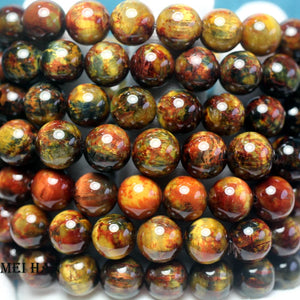 Meihan Namibia Pietersite Round Beads Stone for Jewelry Making