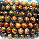 Meihan Namibia Pietersite Round Beads Stone for Jewelry Making