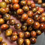 Meihan Namibia Pietersite Round Beads Stone for Jewelry Making