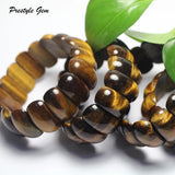 Meihan Natural Brown Tiger Eye Bangle 12*25*8mm