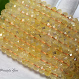 Meihan Citrine 5*8mm Faceted Rondelle Beads DIY Jewelry Gift