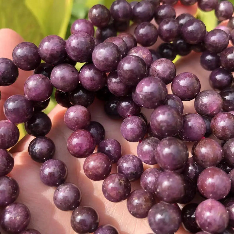 Meihan Dark Purple Ruby Beads Bracelet for DIY Gift
