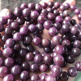 Meihan Dark Purple Ruby Beads Bracelet for DIY Gift