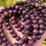 Meihan Dark Purple Ruby Beads Bracelet for DIY Gift