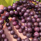 Meihan Dark Purple Ruby Beads Bracelet for DIY Gift