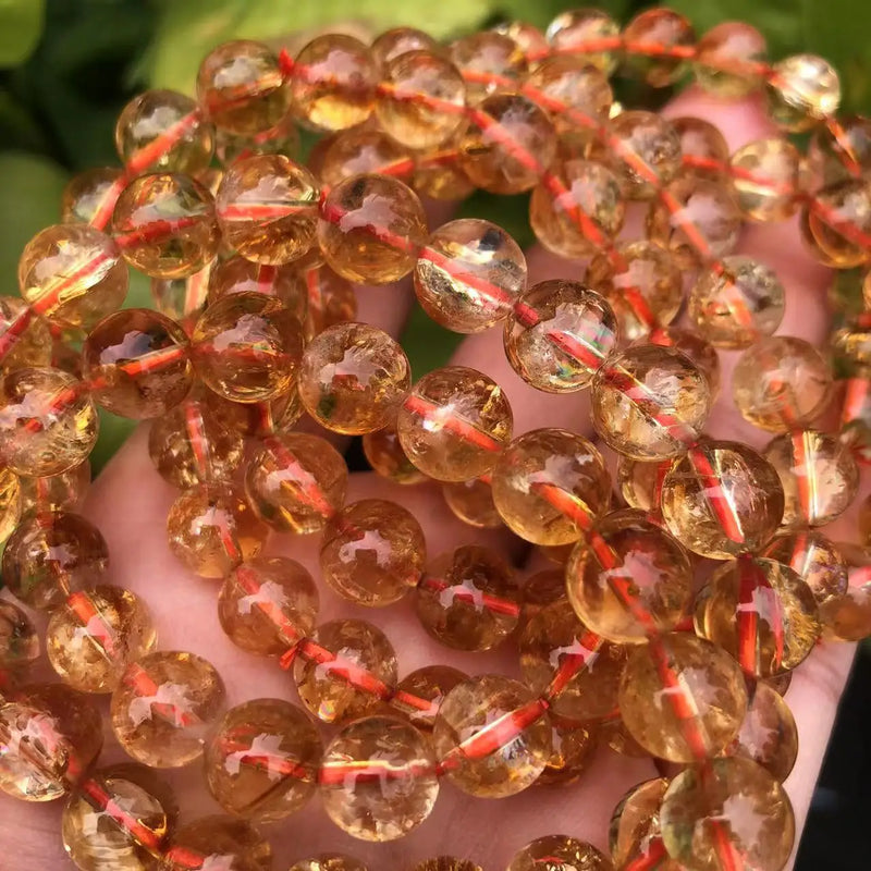 Yellow Azeztulite Crystal High Frequency Quartz Beads for Jewelry Making