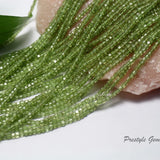 Natural Peridot Faceted Cube 2-2.5mm Beads for Jewelry Making DIY
