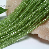 Natural Peridot Faceted Cube 2-2.5mm Beads for Jewelry Making DIY