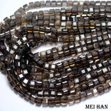 Natural Smoky Quartz Faceted Cube Beads 8*8 mm DIY Jewelry Making