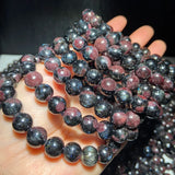 Meihan Natural Top Astrophylite Garnet Round Beads