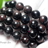 Meihan Natural Top Astrophylite Garnet Round Beads