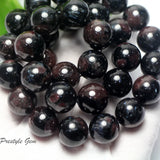 Meihan Natural Top Astrophylite Garnet Round Beads