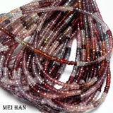 Meihan Natural Spinel Faceted Rondelle Loose Beads for Jewelry Making