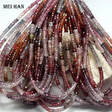 Meihan Natural Spinel Faceted Rondelle Loose Beads for Jewelry Making