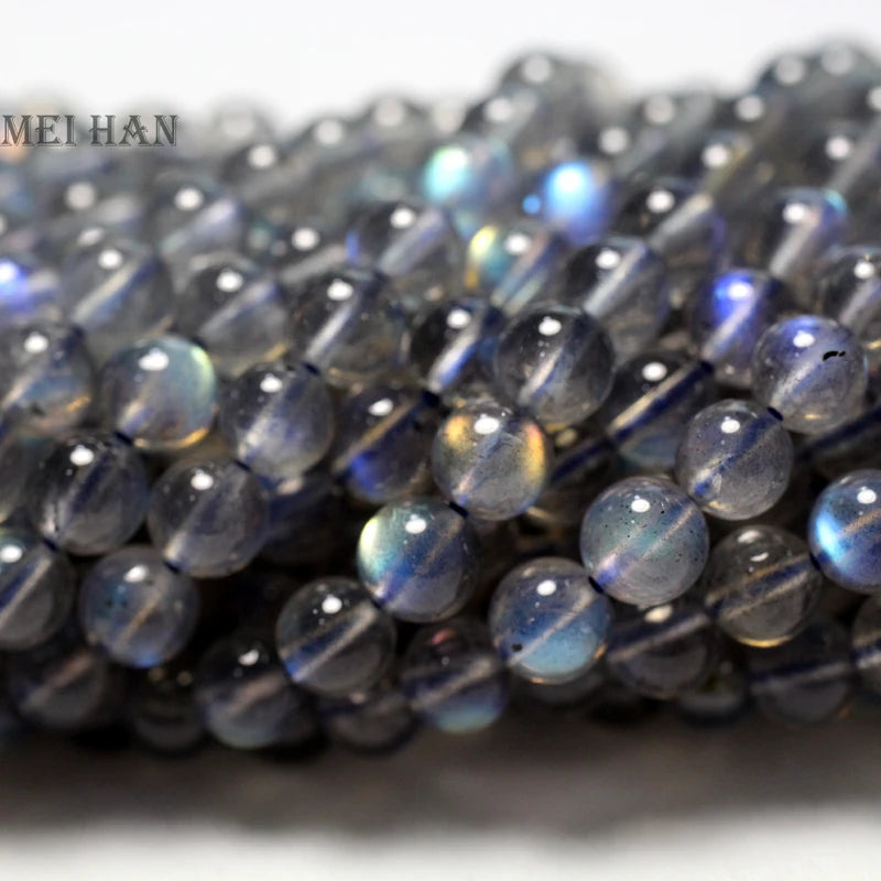 Meihan Natural Top Madagascar Labradorite 6mm Beads