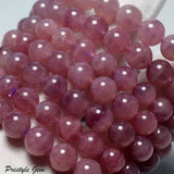 Madagascar Pink Rose Quartz Smooth Round Beads Jewelry Making DIY
