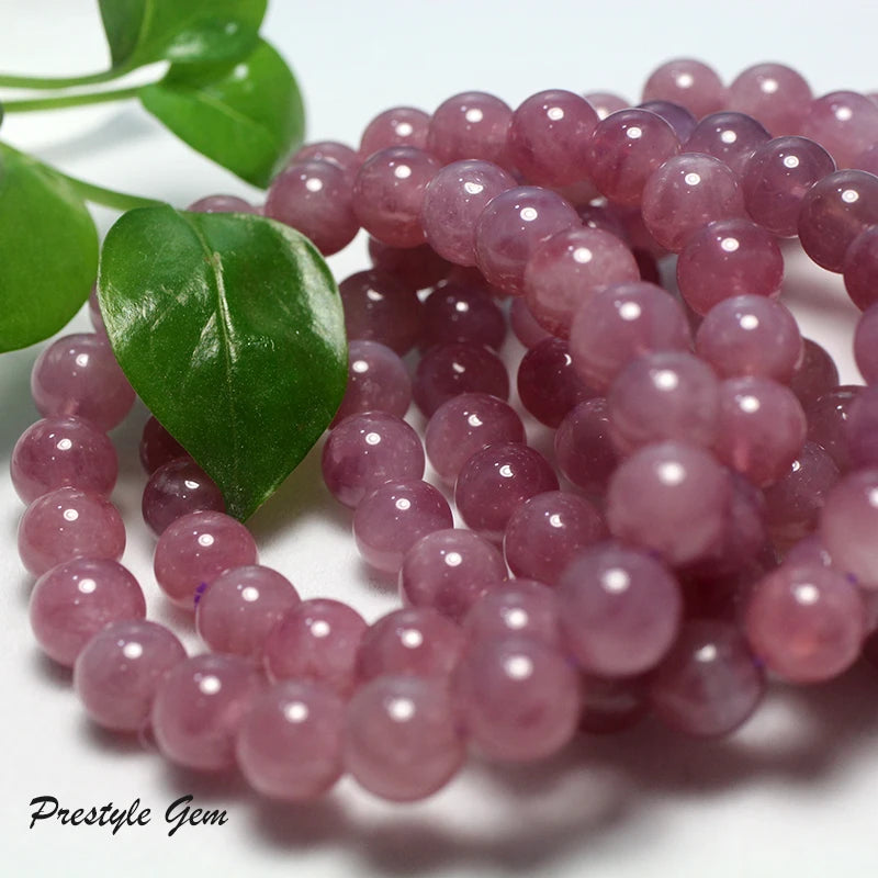 Madagascar Pink Rose Quartz Smooth Round Beads Jewelry Making DIY