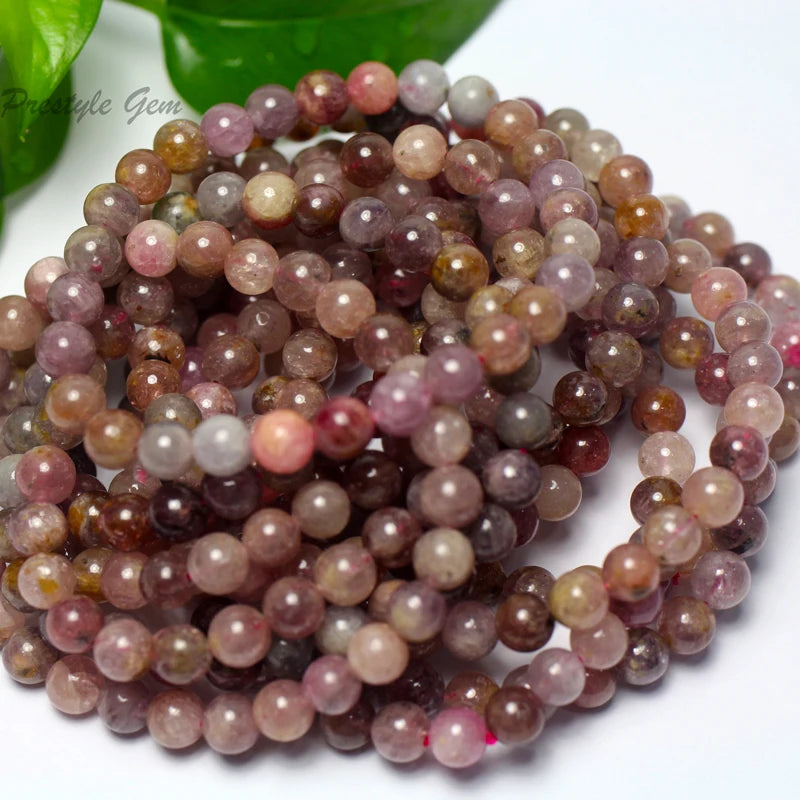 Meihan Natural Colorful Spinel Smooth Round Loose Beads Stone