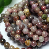 Meihan Natural Colorful Spinel Smooth Round Loose Beads Stone