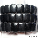 Meihan Natural Shungite 12*16 Stone Bracelet