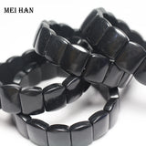 Meihan Natural Shungite 12*16 Stone Bracelet