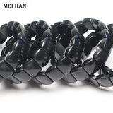 Meihan Natural Shungite 12*16 Stone Bracelet