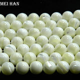 Meihan Natural Shell Beads 6-10mm Round Stone Beads for Jewelry Making
