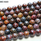 Meihan 7.5-8mm Pietersite Smooth Round Beads Set