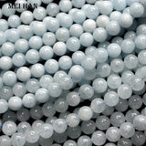 8mm Natural Brazil Aquamarine Round Beads Gemstone Set