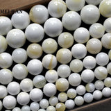 Meihan 10mm Tridacna Yellow Giant Clam Shell Beads Round