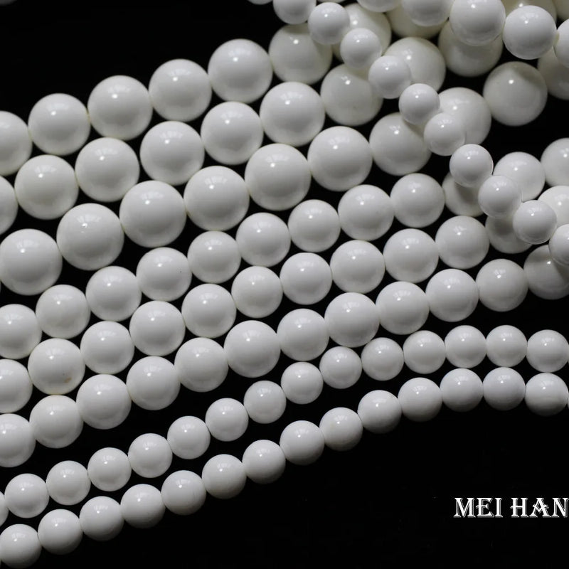 Meihan Tridacna Stone Round Beads Set Natural 10mm & 12mm
