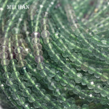 Meihan Natural Fluorite Beads 3.5*4.5mm Charms Set