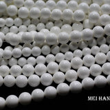 Meihan Natural Tridacna Stone Beads 8mm Round Shell for Jewelry Making