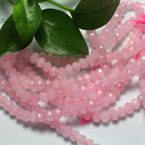Meihan Pink Quartz Faceted Rondelle Beads 5*8mm for Jewelry Making DIY