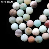 Meihan 6-10mm Amazonite Matte Stone Beads for DIY Jewelry