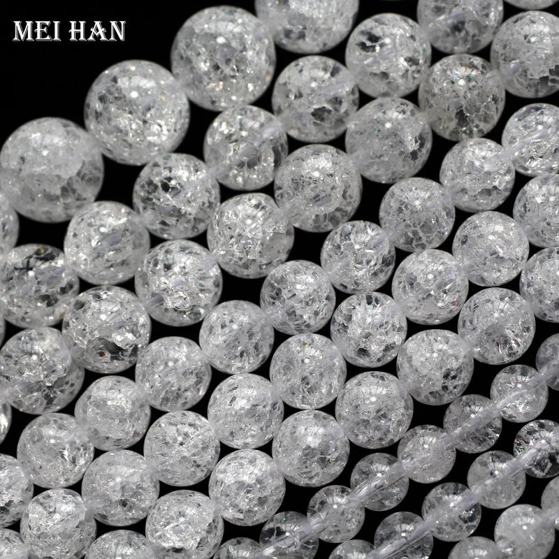Natural Cracked Crystal Beads for Jewelry Making