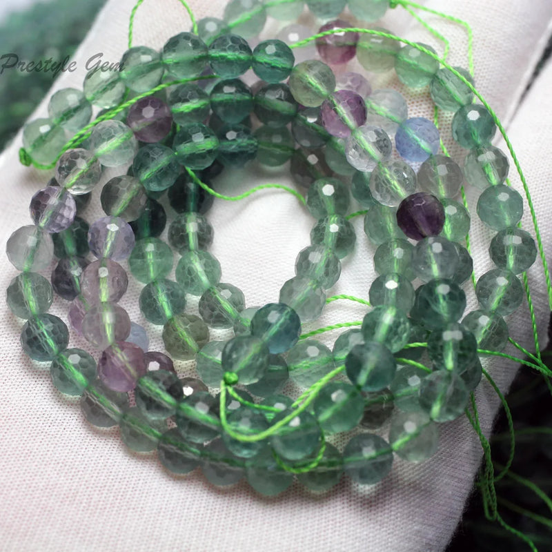 Meihan 6mm Colorful Fluorite Round Beads for DIY Jewelry Making